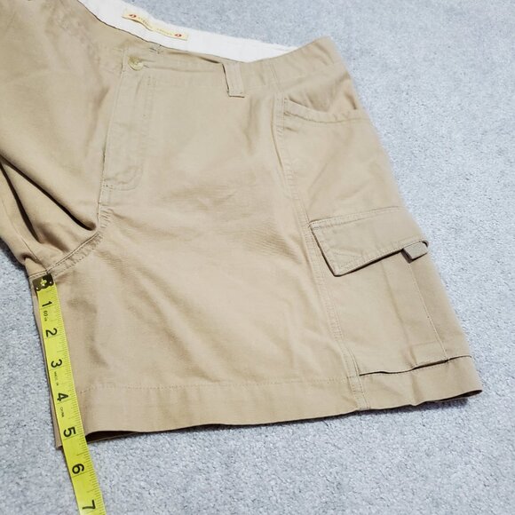 VINTAGE Sportif USA 2004 Organic Cotton Cargo Shorts 5" HR Y2K Safari Women's 12 - Picture 14 of 15